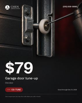 $79 tune-up, one door. Code CG-TUNE, good through Dec 31, 2026.